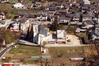Eglise + centre paroissial - vue aérienne- mars 1990