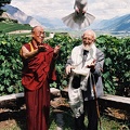 Dalai Lama et L'Abbé Pierre Saillon 1999