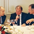 Francois Mitterrand- Jean-Pascal Delanuraz- Pascal Couchepin Martigny 1989